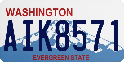 WA license plate AIK8571
