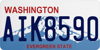 WA license plate AIK8590