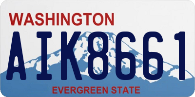 WA license plate AIK8661