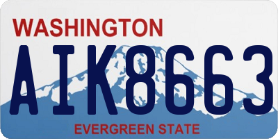 WA license plate AIK8663