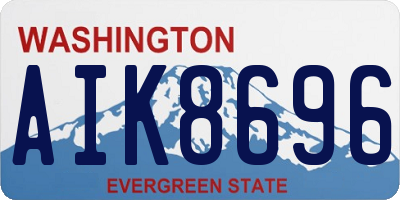 WA license plate AIK8696