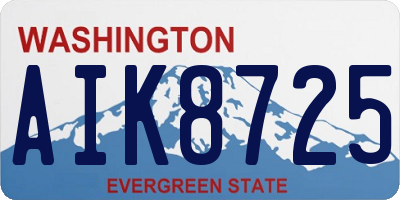WA license plate AIK8725