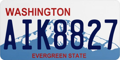 WA license plate AIK8827