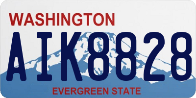 WA license plate AIK8828