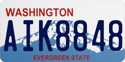 WA license plate AIK8848
