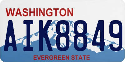 WA license plate AIK8849
