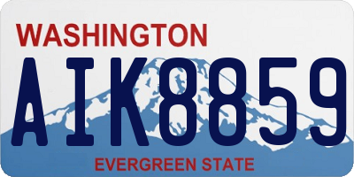 WA license plate AIK8859