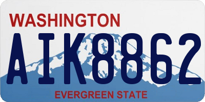 WA license plate AIK8862