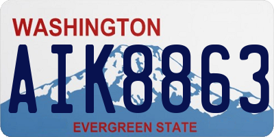 WA license plate AIK8863