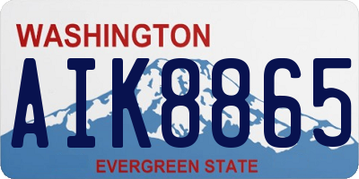 WA license plate AIK8865