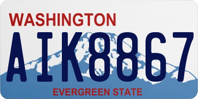 WA license plate AIK8867