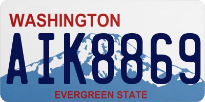 WA license plate AIK8869