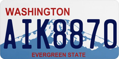 WA license plate AIK8870