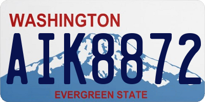 WA license plate AIK8872