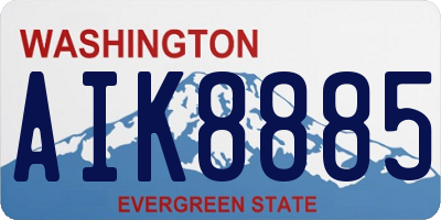 WA license plate AIK8885