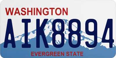 WA license plate AIK8894
