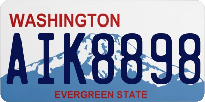 WA license plate AIK8898