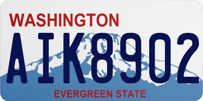 WA license plate AIK8902