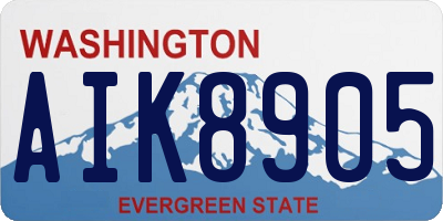 WA license plate AIK8905