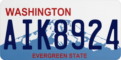 WA license plate AIK8924