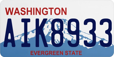 WA license plate AIK8933