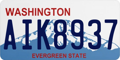 WA license plate AIK8937