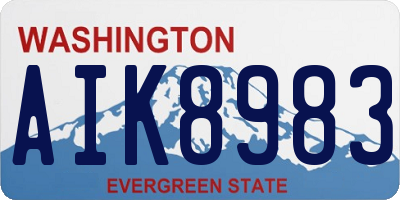 WA license plate AIK8983