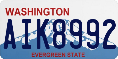 WA license plate AIK8992