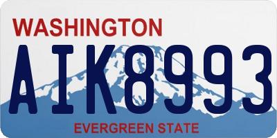 WA license plate AIK8993