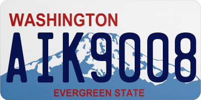 WA license plate AIK9008
