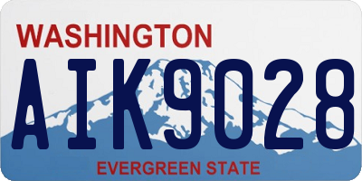 WA license plate AIK9028