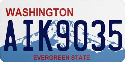 WA license plate AIK9035