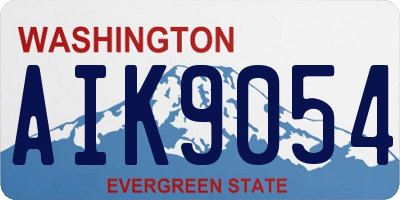 WA license plate AIK9054