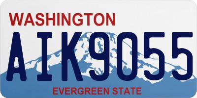 WA license plate AIK9055