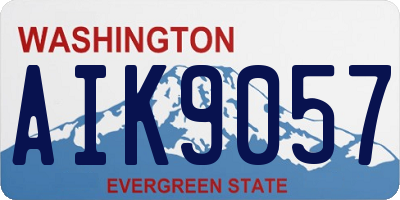 WA license plate AIK9057