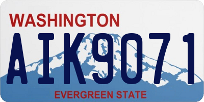 WA license plate AIK9071