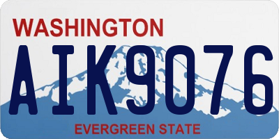 WA license plate AIK9076