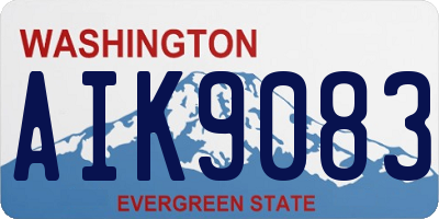 WA license plate AIK9083