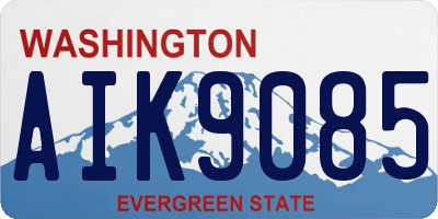 WA license plate AIK9085
