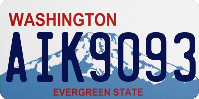 WA license plate AIK9093