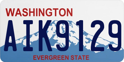 WA license plate AIK9129