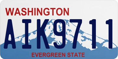 WA license plate AIK9711