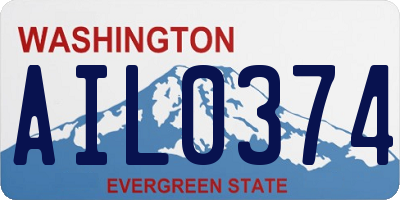WA license plate AIL0374