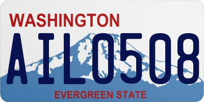 WA license plate AIL0508