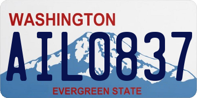 WA license plate AIL0837
