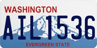 WA license plate AIL1536