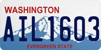 WA license plate AIL1603