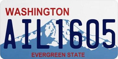 WA license plate AIL1605