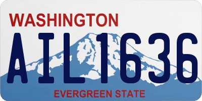 WA license plate AIL1636