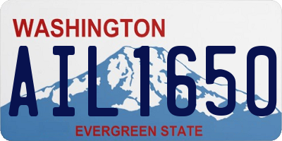 WA license plate AIL1650